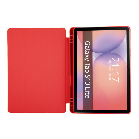 Funda con tapa Smart para Samsung Galaxy Tab S10 Lite color Roja