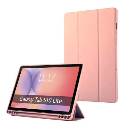 Funda con tapa Smart para Samsung Galaxy Tab S10 Lite color Rosa