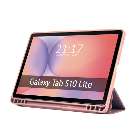 Funda con tapa Smart para Samsung Galaxy Tab S10 Lite color Rosa