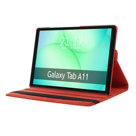 Funda Giratoria 360 para Samsung Galaxy Tab A11 8.7 color Roja