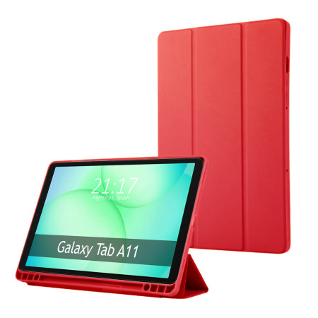 Funda con tapa Smart para Samsung Galaxy Tab A11 8.7 color Roja