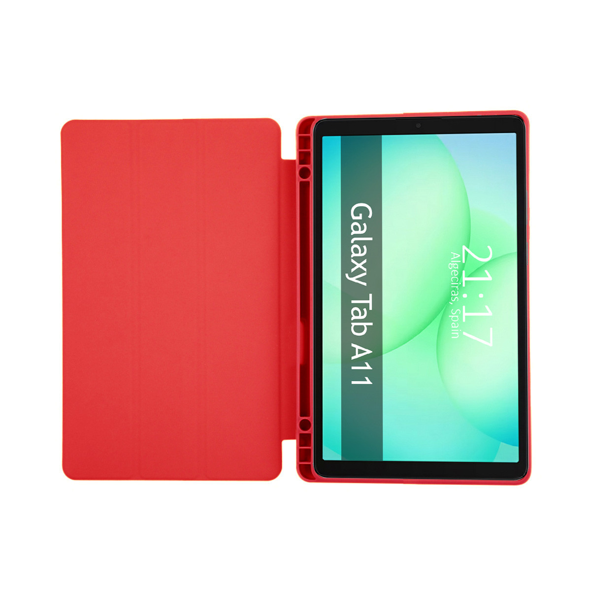 Funda con tapa Smart para Samsung Galaxy Tab A11 8.7 color Roja