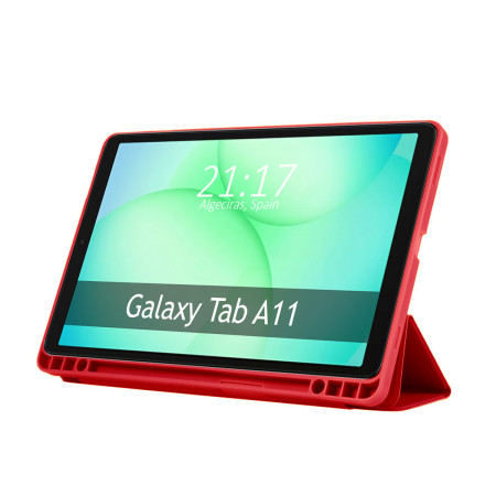 Funda con tapa Smart para Samsung Galaxy Tab A11 8.7 color Roja