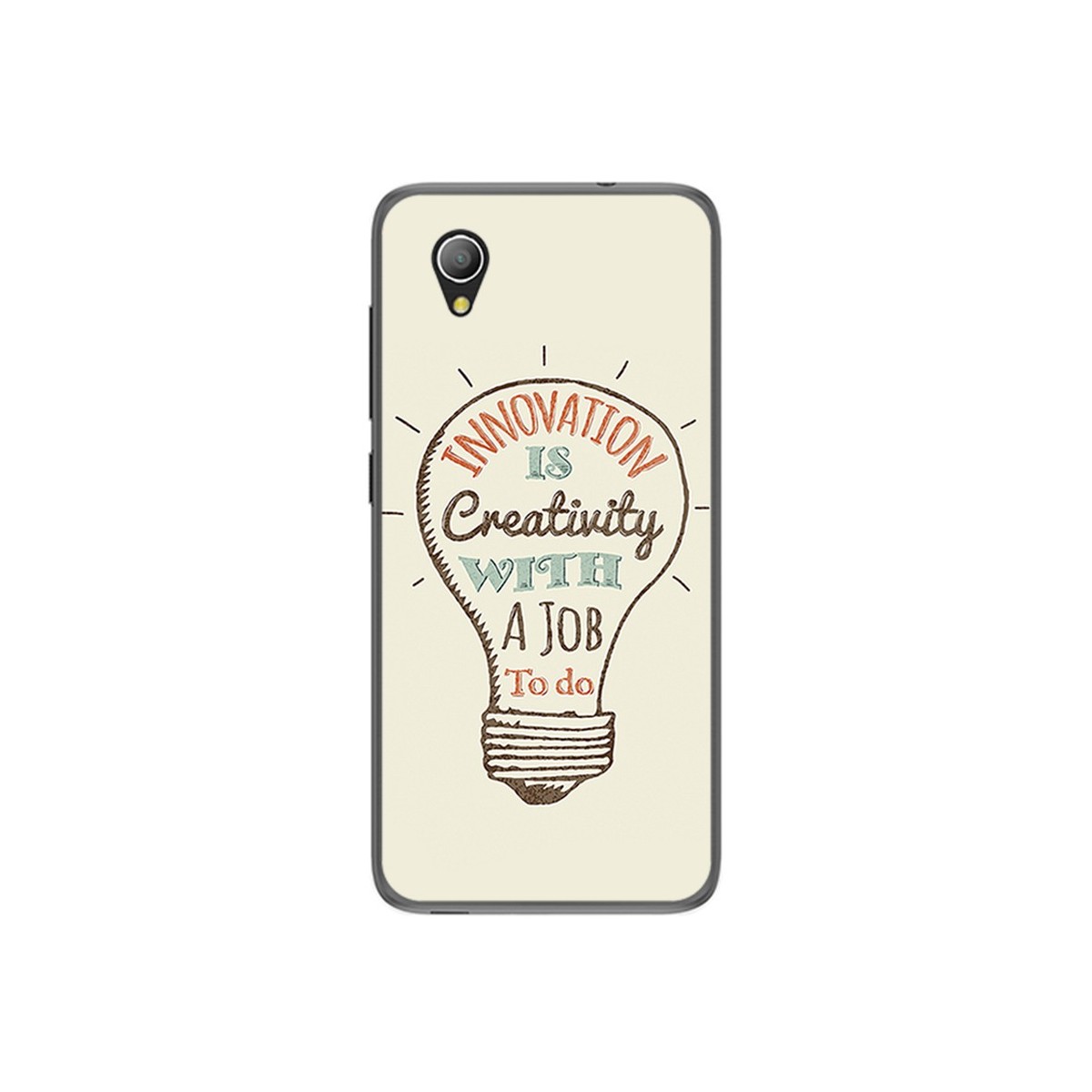 Funda Gel Tpu para Alcatel 1 / Orange Rise 54 / Vodafone Smart E9 Diseño Creativity Dibujos
