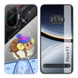 Funda Silicona Transparente para Xiaomi Poco F7 5G diseño Cabra Dibujos