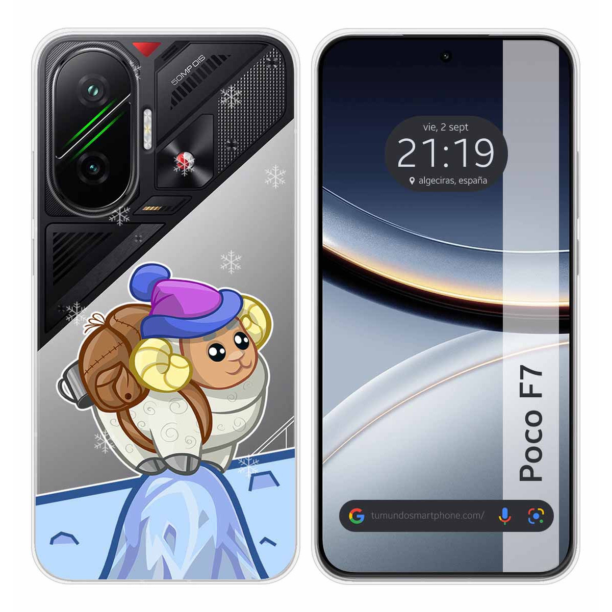 Funda Silicona Transparente para Xiaomi Poco F7 5G diseño Cabra Dibujos