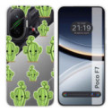 Funda Silicona Transparente para Xiaomi Poco F7 5G diseño Cactus Dibujos