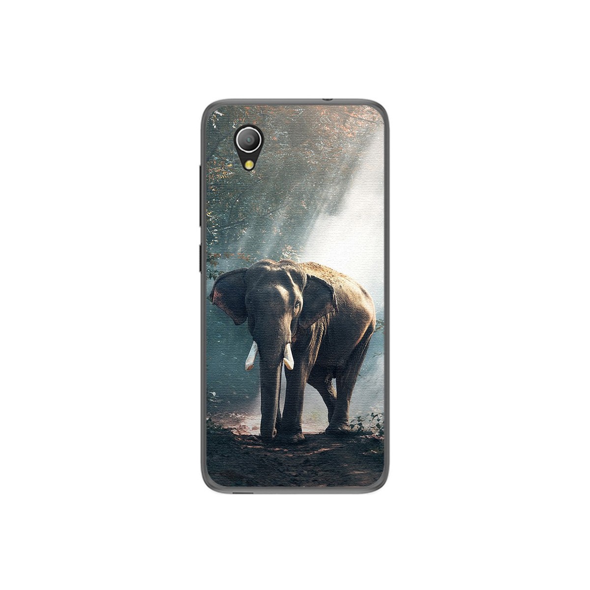 Funda Gel Tpu para Alcatel 1 / Orange Rise 54 / Vodafone Smart E9 Diseño Elefante Dibujos
