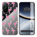 Funda Silicona Transparente para Xiaomi Poco F7 5G diseño Flamenco Dibujos
