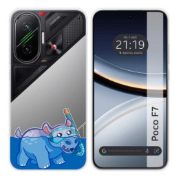 Funda Silicona Transparente para Xiaomi Poco F7 5G diseño Hipo Dibujos