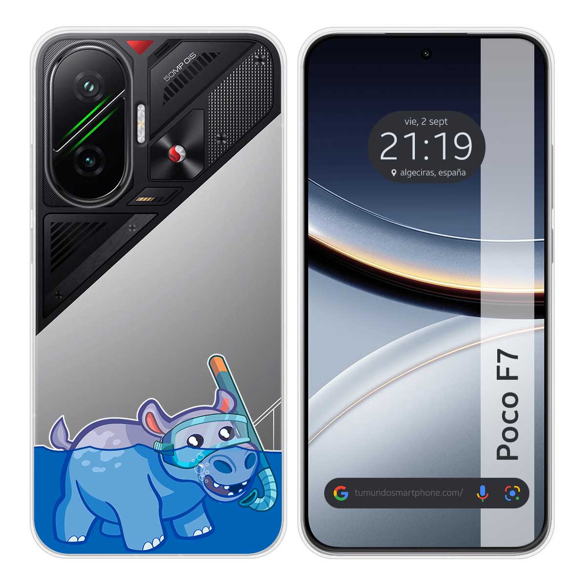 Funda Silicona Transparente para Xiaomi Poco F7 5G diseño Hipo Dibujos