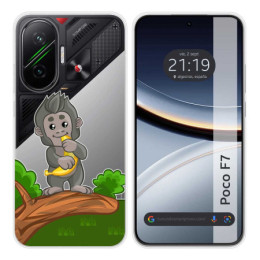 Funda Silicona Transparente para Xiaomi Poco F7 5G diseño Mono Dibujos