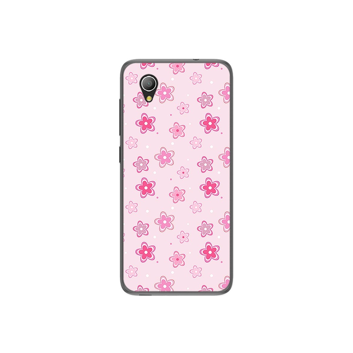 Funda Gel Tpu para Alcatel 1 / Orange Rise 54 / Vodafone Smart E9 Diseño Flores Dibujos