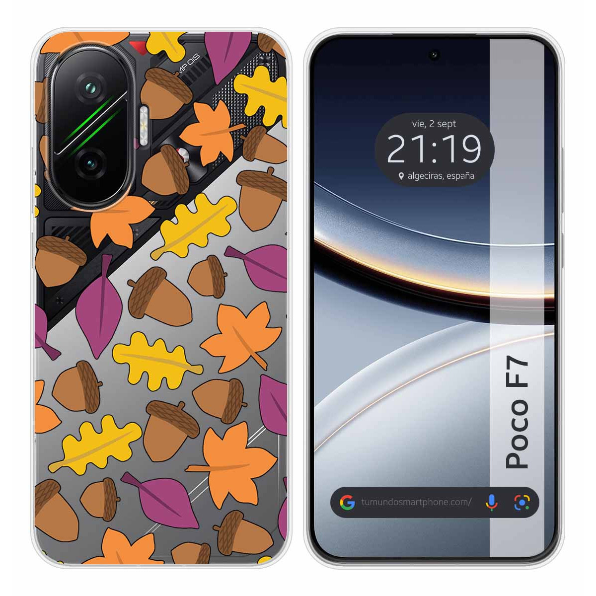 Funda Silicona Transparente para Xiaomi Poco F7 5G diseño Otoño Dibujos