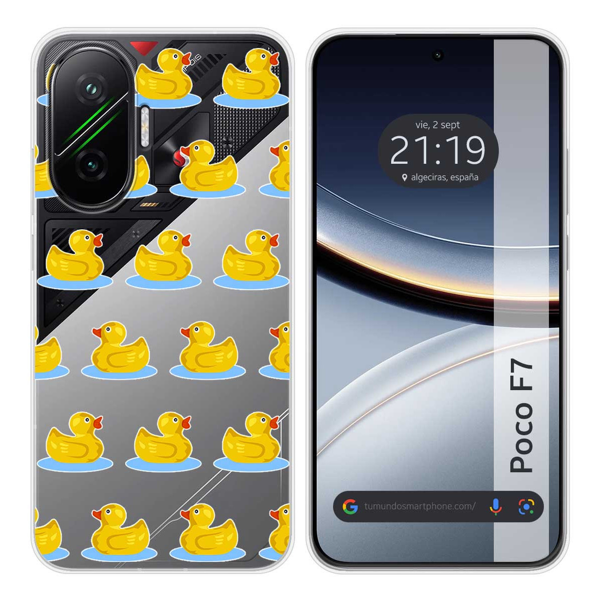 Funda Silicona Transparente para Xiaomi Poco F7 5G diseño Pato Dibujos