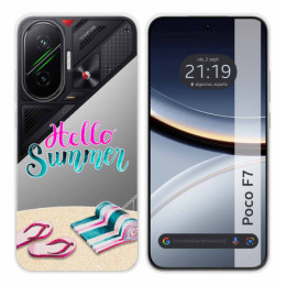 Funda Silicona Transparente para Xiaomi Poco F7 5G diseño Summer Dibujos