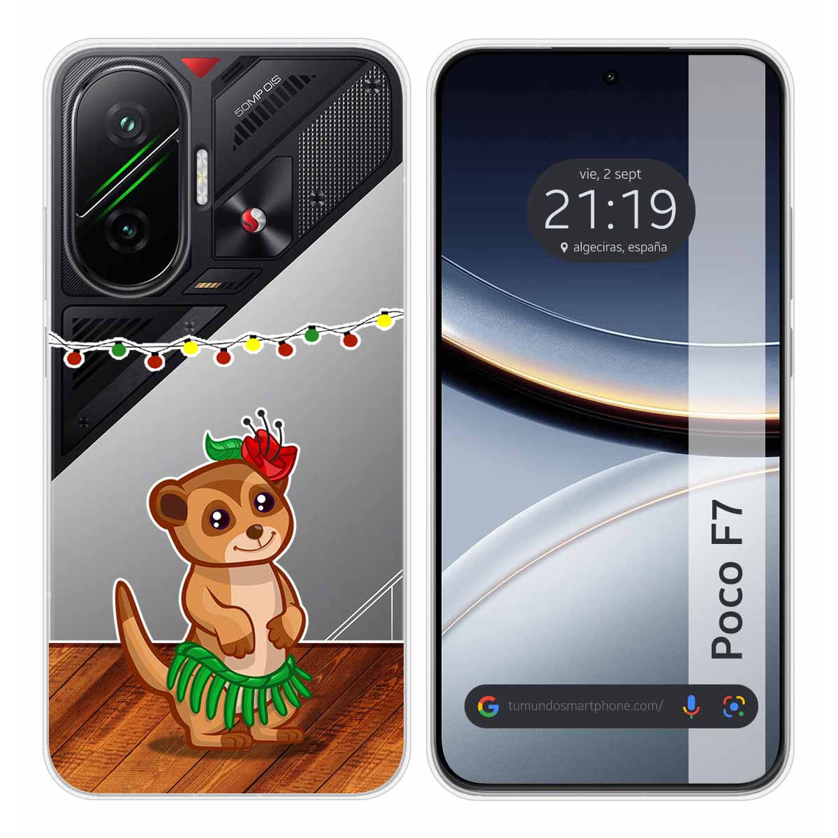 Funda Silicona Transparente para Xiaomi Poco F7 5G diseño Suricata Dibujos