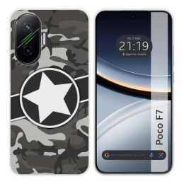 Funda Silicona para Xiaomi Poco F7 5G diseño Camuflaje 02 Dibujos