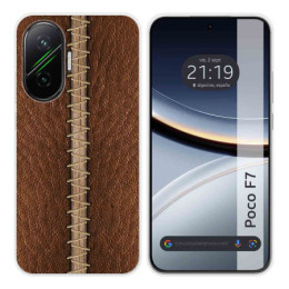 Funda Silicona para Xiaomi Poco F7 5G diseño Cuero 01 Dibujos