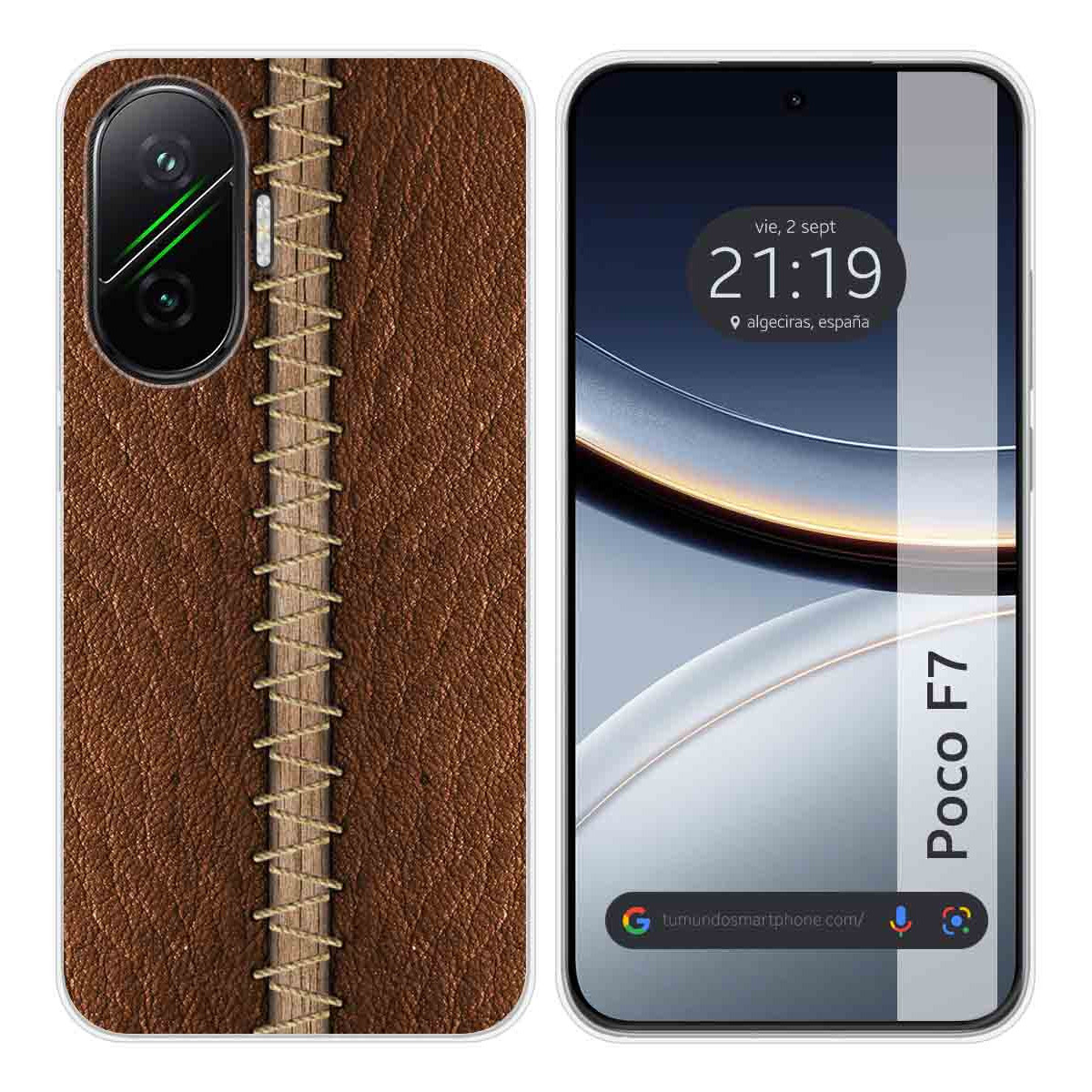 Funda Silicona para Xiaomi Poco F7 5G diseño Cuero 01 Dibujos