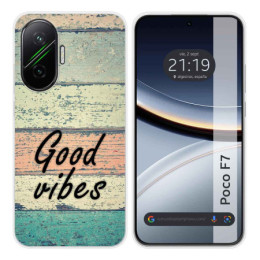 Funda Silicona para Xiaomi Poco F7 5G diseño Madera 01 Dibujos