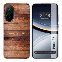 Funda Silicona para Xiaomi Poco F7 5G diseño Madera 02 Dibujos