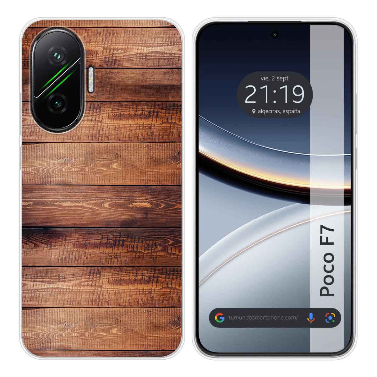 Funda Silicona para Xiaomi Poco F7 5G diseño Madera 02 Dibujos