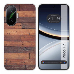 Funda Silicona para Xiaomi Poco F7 5G diseño Madera 03 Dibujos