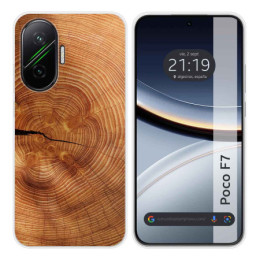 Funda Silicona para Xiaomi Poco F7 5G diseño Madera 04 Dibujos