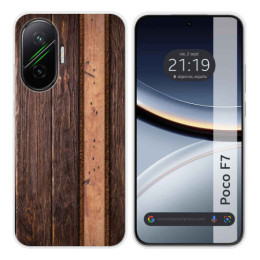 Funda Silicona para Xiaomi Poco F7 5G diseño Madera 05 Dibujos