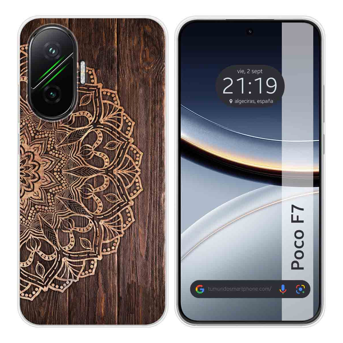 Funda Silicona para Xiaomi Poco F7 5G diseño Madera 06 Dibujos