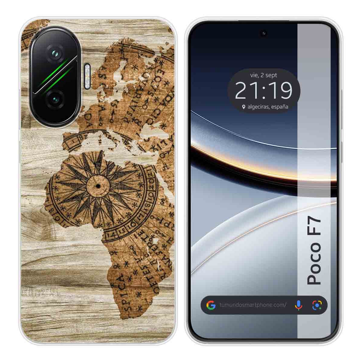 Funda Silicona para Xiaomi Poco F7 5G diseño Madera 07 Dibujos