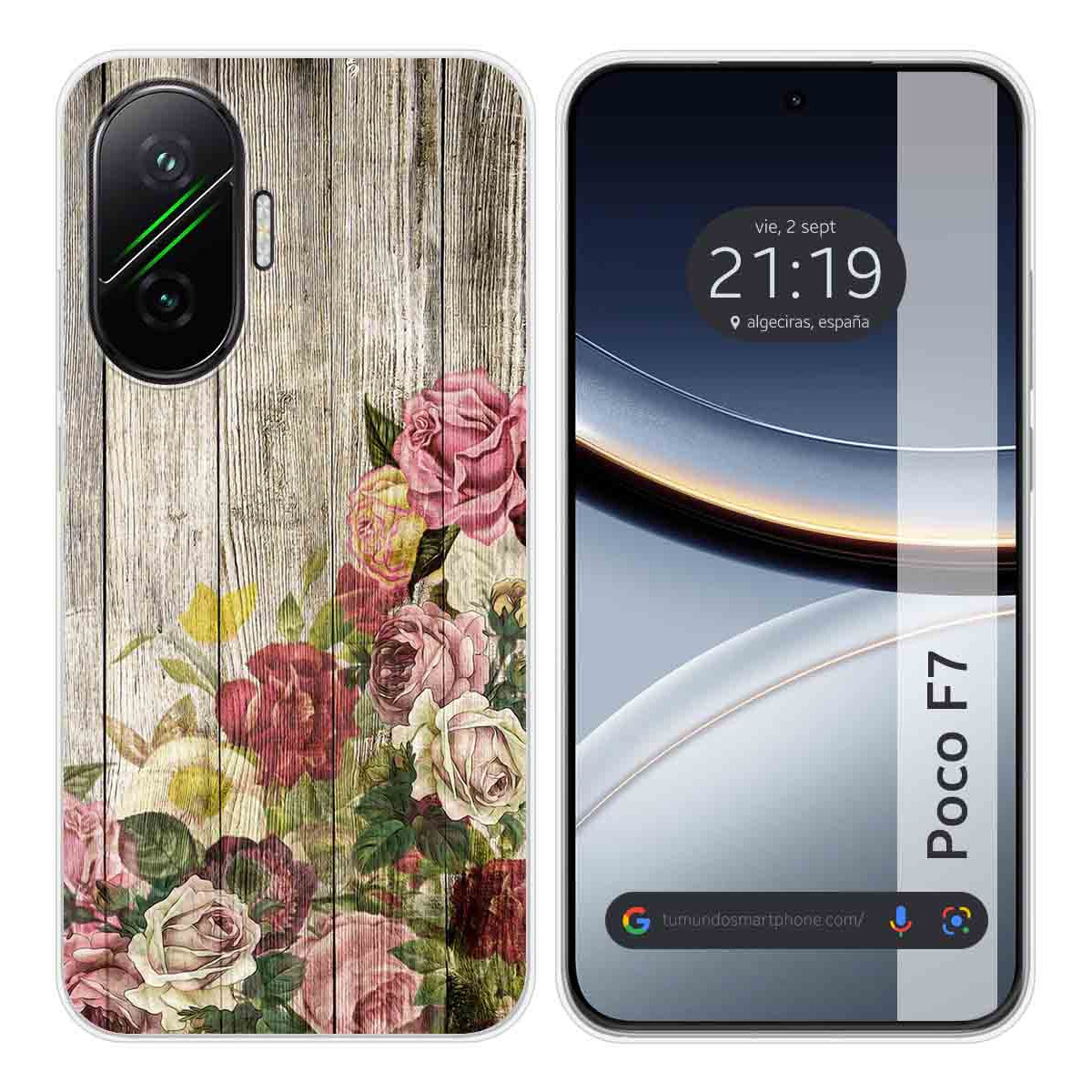 Funda Silicona para Xiaomi Poco F7 5G diseño Madera 08 Dibujos