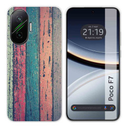 Funda Silicona para Xiaomi Poco F7 5G diseño Madera 10 Dibujos