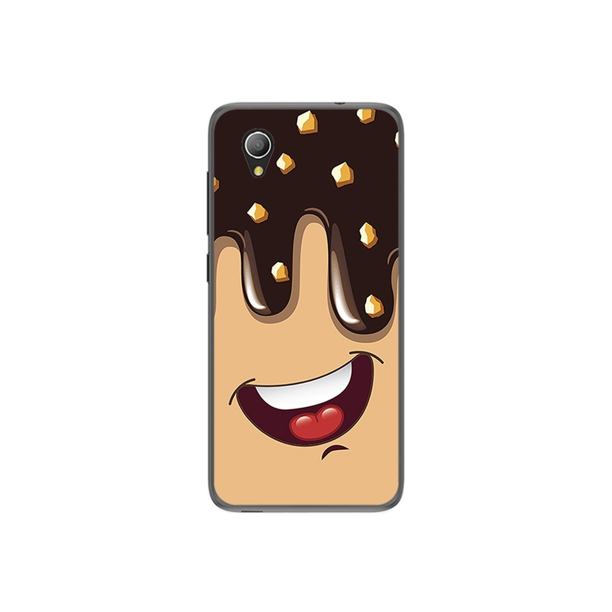 Funda Gel Tpu para Alcatel 1 / Orange Rise 54 / Vodafone Smart E9 Diseño Helado Chocolate Dibujos