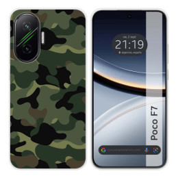 Funda Silicona para Xiaomi Poco F7 5G diseño Camuflaje Dibujos