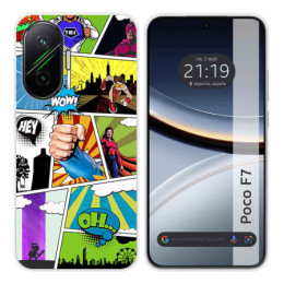 Funda Silicona para Xiaomi Poco F7 5G diseño Comic Dibujos
