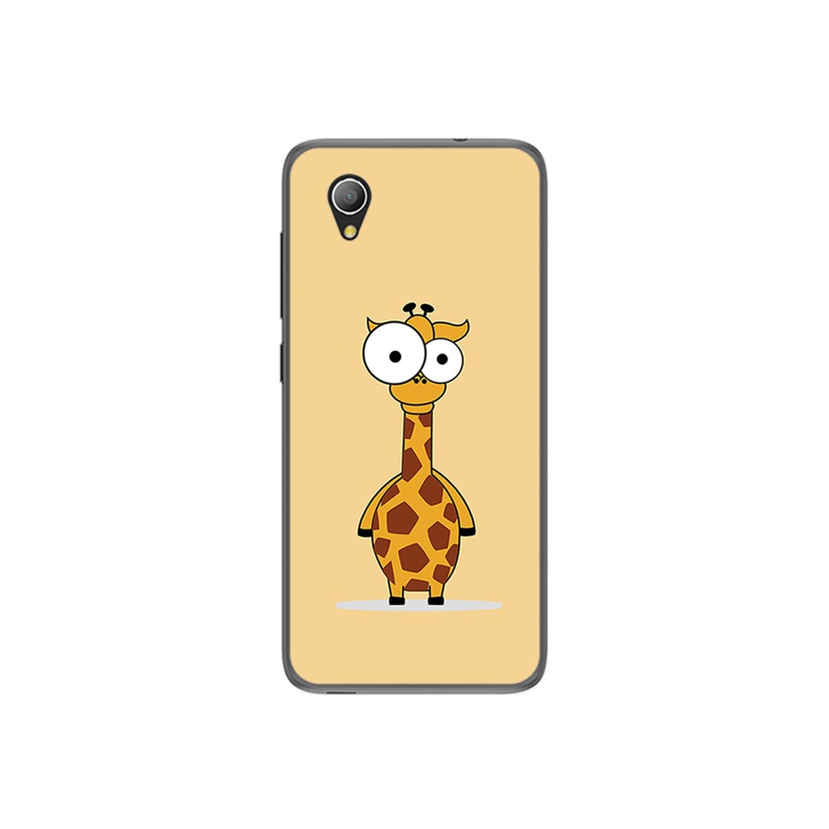 Funda Gel Tpu para Alcatel 1 / Orange Rise 54 / Vodafone Smart E9 Diseño Jirafa Dibujos