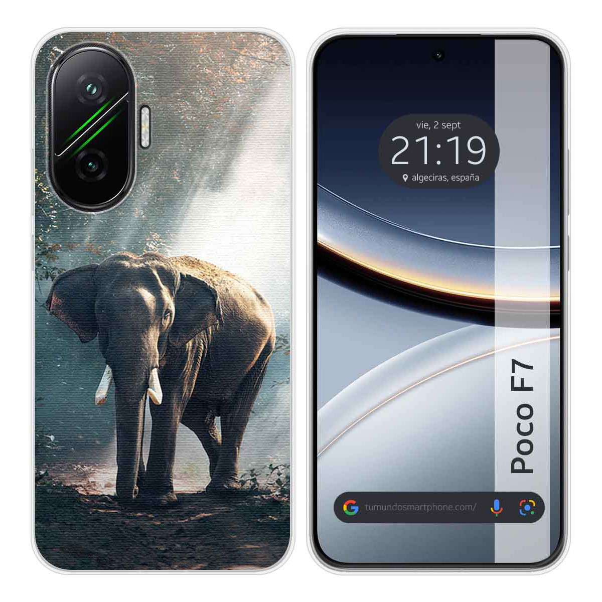 Funda Silicona para Xiaomi Poco F7 5G diseño Elefante Dibujos