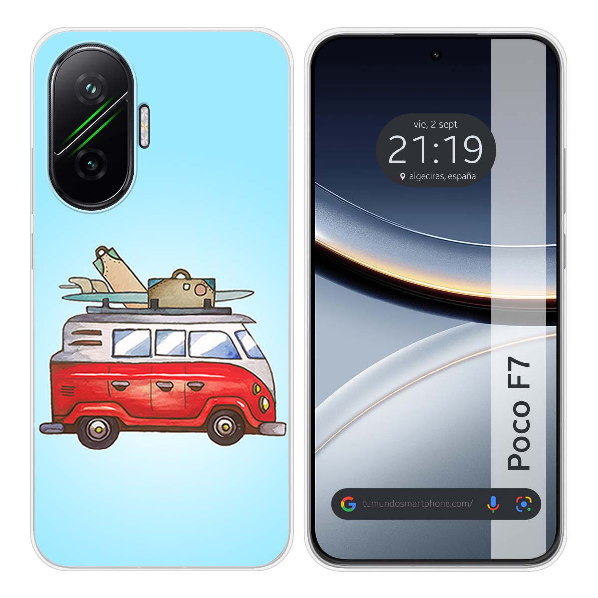 Funda Silicona para Xiaomi Poco F7 5G diseño Furgoneta Dibujos