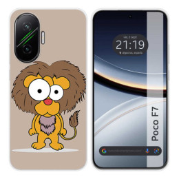 Funda Silicona para Xiaomi Poco F7 5G diseño Leon Dibujos