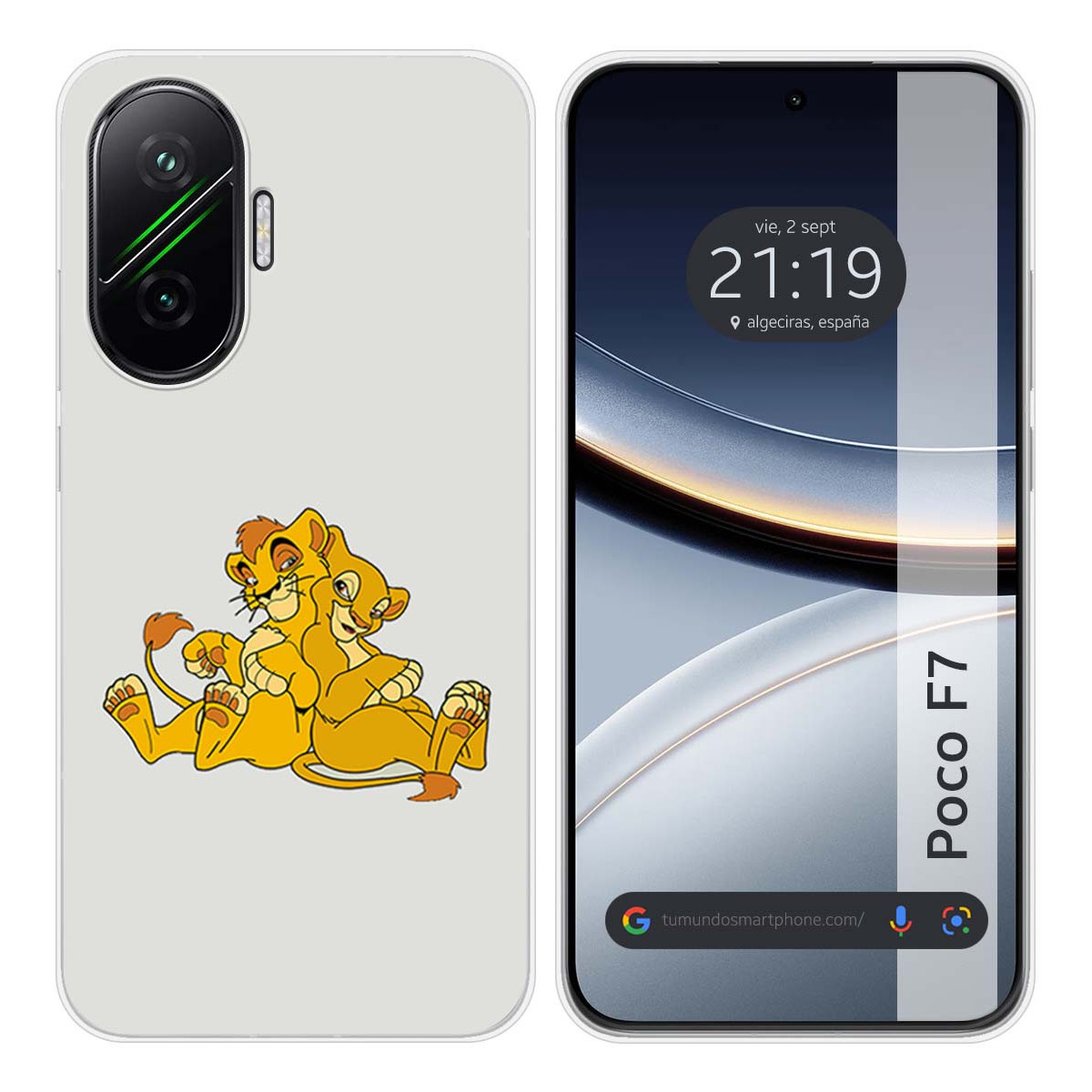 Funda Silicona para Xiaomi Poco F7 5G diseño Leones Dibujos