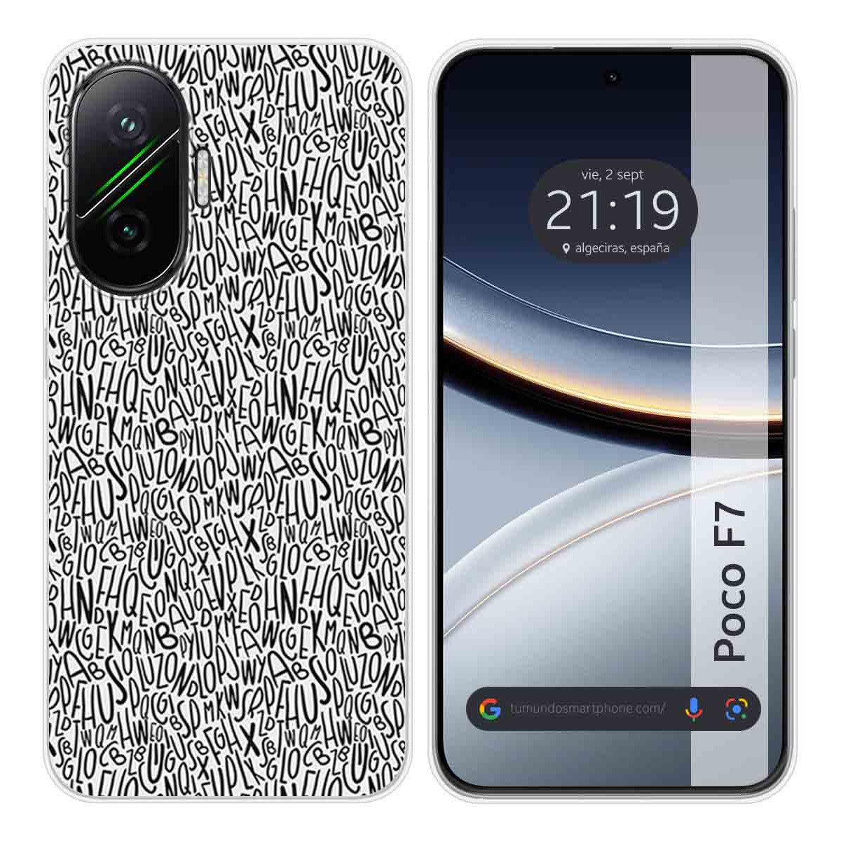 Funda Silicona para Xiaomi Poco F7 5G diseño Letras Dibujos