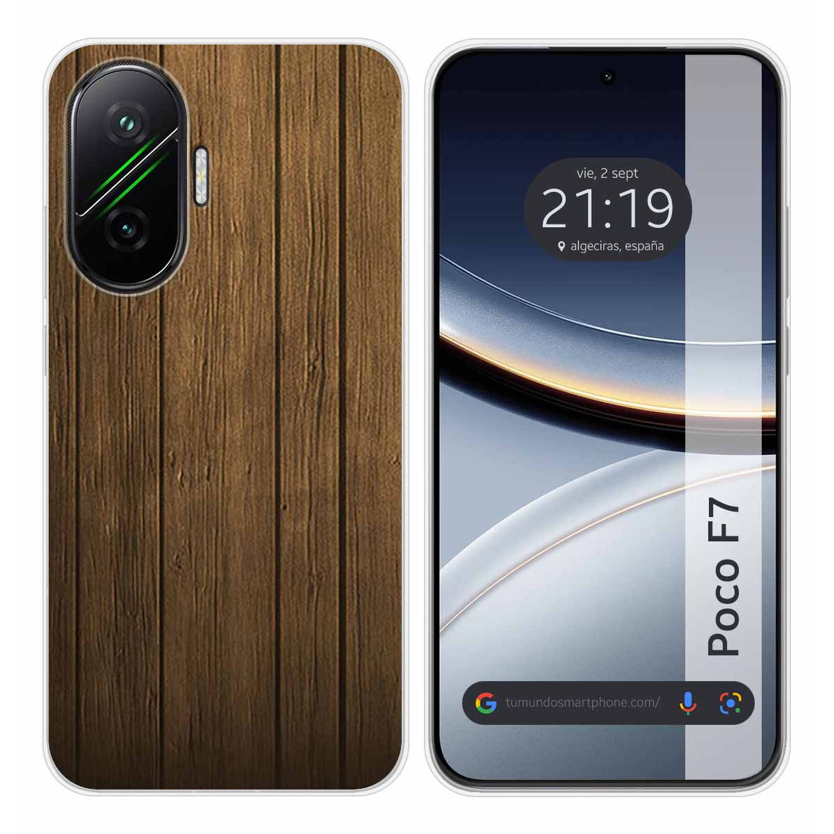 Funda Silicona para Xiaomi Poco F7 5G diseño Madera Dibujos