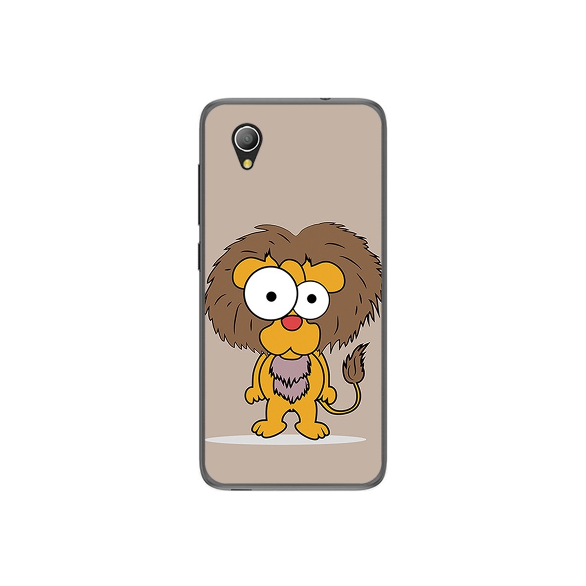 Funda Gel Tpu para Alcatel 1 / Orange Rise 54 / Vodafone Smart E9 Diseño Leon Dibujos