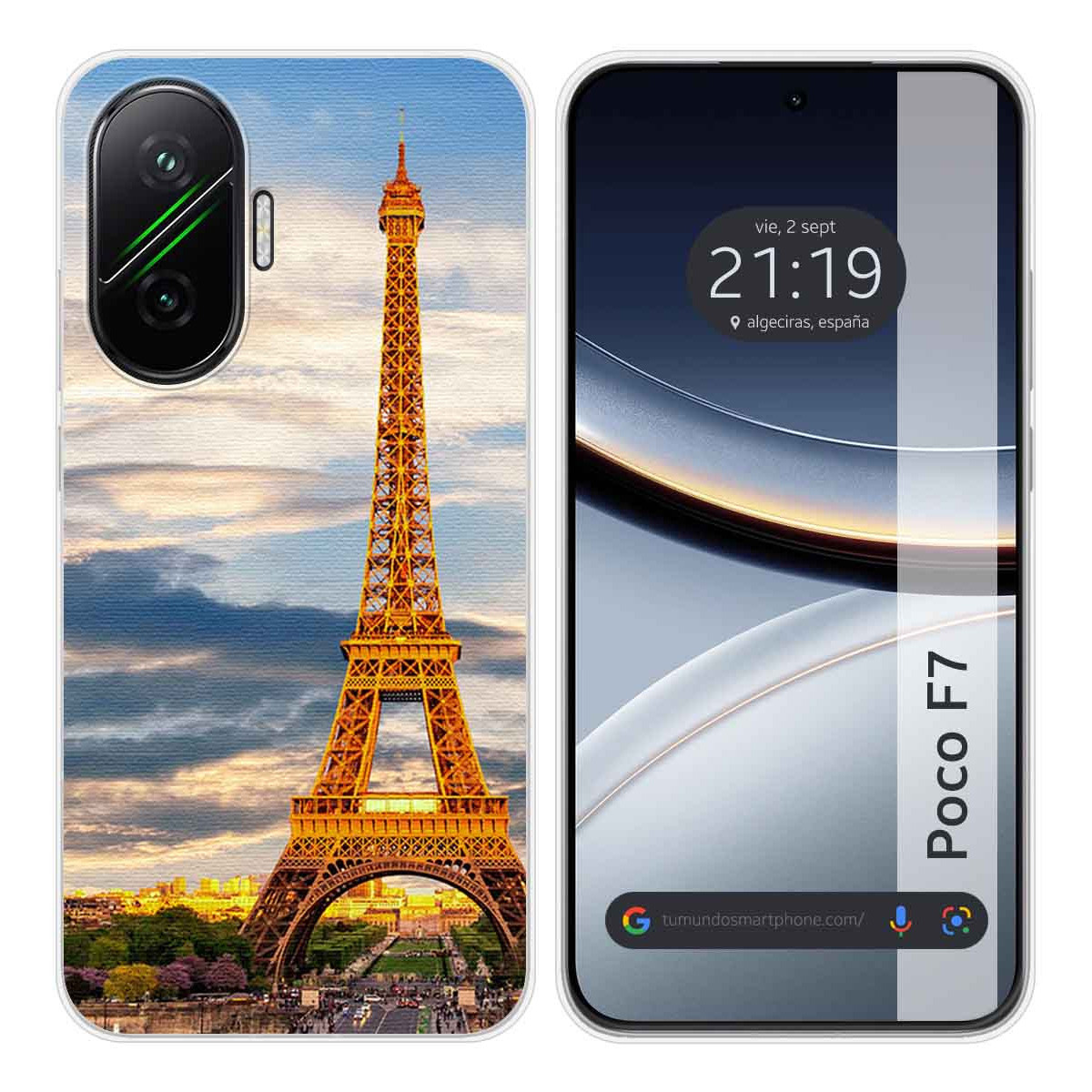 Funda Silicona para Xiaomi Poco F7 5G diseño Paris Dibujos