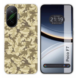 Funda Silicona para Xiaomi Poco F7 5G diseño Sand Camuflaje Dibujos