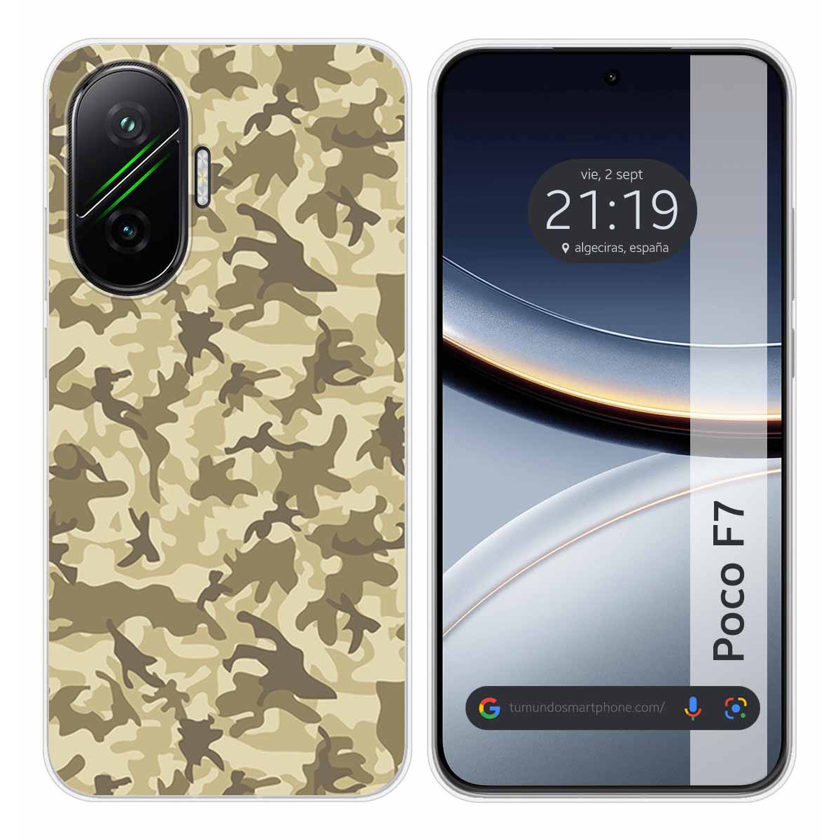 Funda Silicona para Xiaomi Poco F7 5G diseño Sand Camuflaje Dibujos