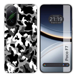 Funda Silicona para Xiaomi Poco F7 5G diseño Snow Camuflaje Dibujos