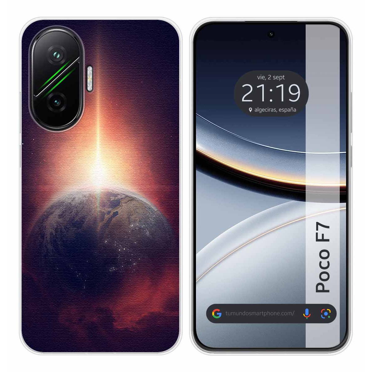 Funda Silicona para Xiaomi Poco F7 5G diseño Tierra Dibujos